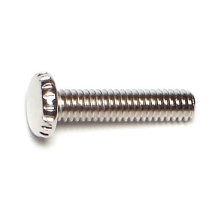 Midwest Fastener Thumb Screw, #8-32 Thread Size, Knurled, Nickel Plated Steel, 3/4 in Lg, 25 PK 76146